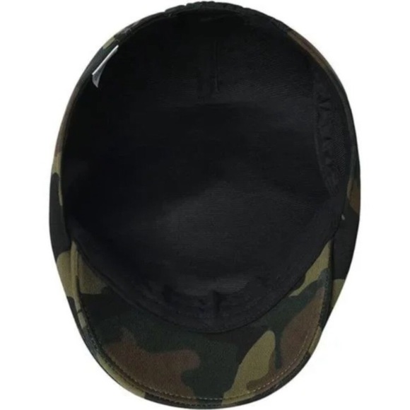 New Men's Cotton Flat Ivy Gatsby Newsboy Driving Hat Cap Green Camouflage - Picture 5 of 6